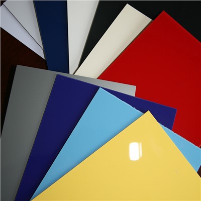 Feuille de plastique ABS recouverte d'acrylique brillant